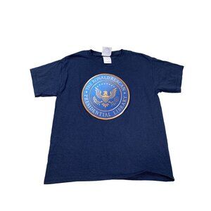 Ronald Reagan Presidential Library Youth Small Navy-Blue Shirt Republican Goat